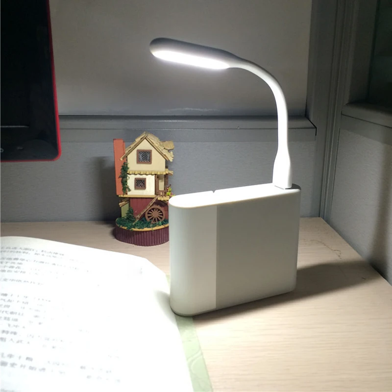 Гибкий мини USB светодиодный светильник, компьютерная лампа, лампа для чтения книг, светильник для внешнего аккумулятора, ноутбука, ПК, ноутбука, для дома и улицы, портативный