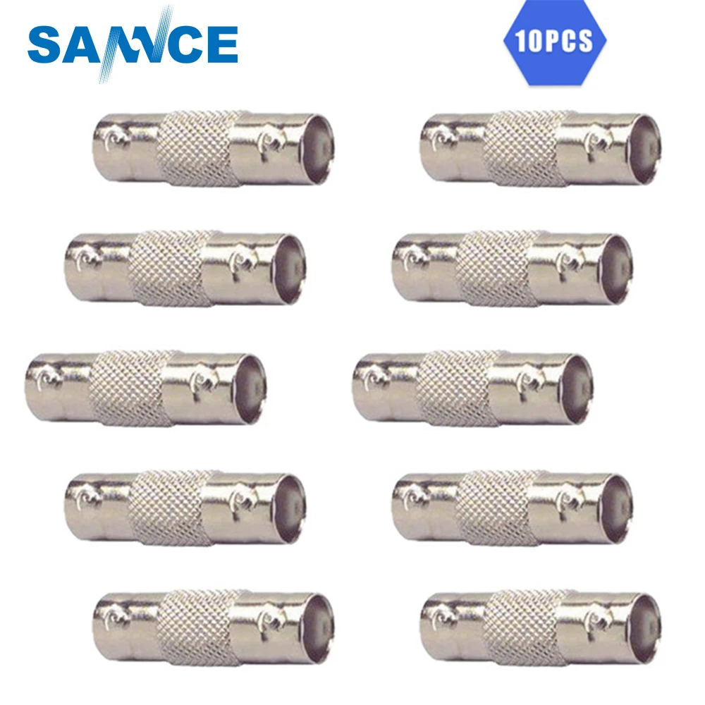 

SANNCE 10pcs BNC Female to Female Inline Coupler Coax BNC Connector Extender for CCTV Camera Security Video Surveillance System