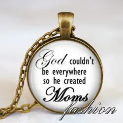 1 предмет мать Отправить предложение Бог не мог ожерелье матери и ребенка ювелирных изделий День матери идея подарка мама кулон ювелирные