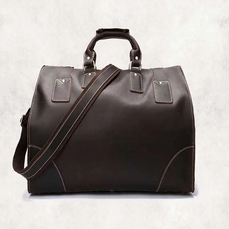 

Retro cowhide man's bag large capacity leather one-shoulder handbag man's bag