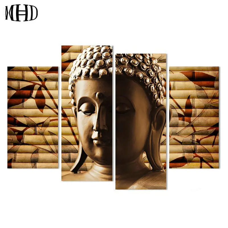

Buddha icon 3D diamond painting Religious full/ square / round diamond DIY diamond embroidery living room decoration set of 4