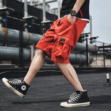 Мужские шорты-карго, брендовые новые, с карманами, на молнии, х/б мужские шорты, свободные, рабочие, повседневные, Modis, короткие, Masculino брюки, большие размеры