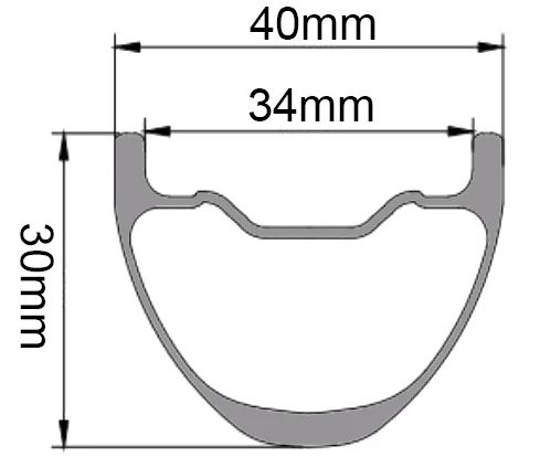 Excellent 27.5er 30mm x 40mm Carbon Mountain Bike Rims Hookless Tubeless Clincher 27.5 inch 650B AM/ENDURO MTB Rim Bicycle Circles Matte 0