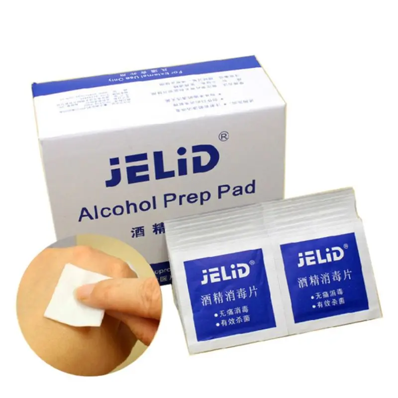 

100 Pcs/Set Cotton Sheet Disinfection Disposable Medical Hygiene Portable Alcohol Sterilization Non Woven Fabric Soft External E