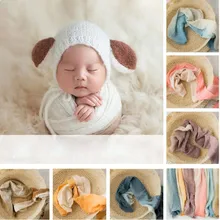 Ylsteed новорожденных плед для фотографирования ребенка реквизит для фотографий двойной цвет новорожденных пеленать одеяло хлопковая корзина Stuffer младенческой съемки