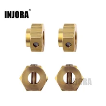 INJORA 5 8 5 10MM Heavier Brass 12MM Wheel Hex Extended Adapter for RC Crawler Traxxas