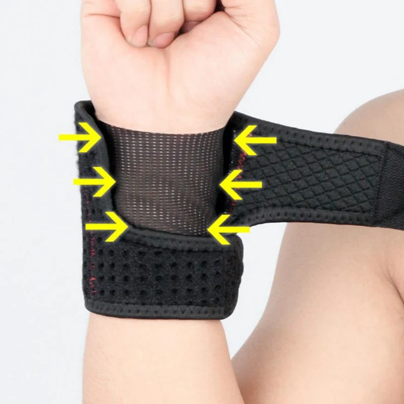 Мода 1 шт. эластичный спортивный бандажный браслет пояс Carpal тоннель ручной Скоба для запястья твердый ЧЕРНЫЙ распродажа