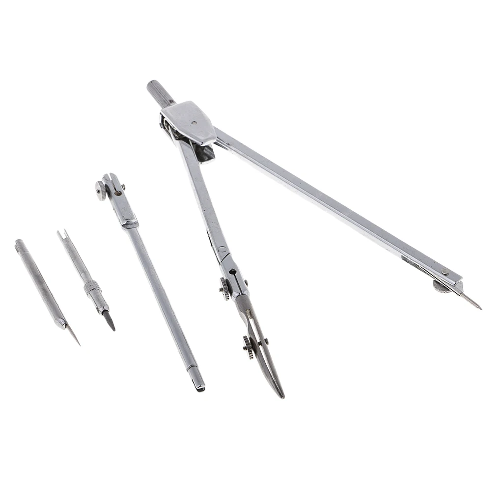 4Pcs/Set Stainless Steel Drawing Compass Math Geometry Tools for Circles School Supplies for Student Stationery