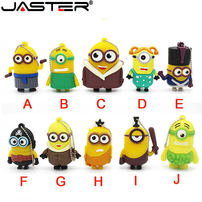 JASTER usb2.0 Мультфильм Желтая народная серия флэш накопитель 4 ГБ 8 16 32 64 креативный