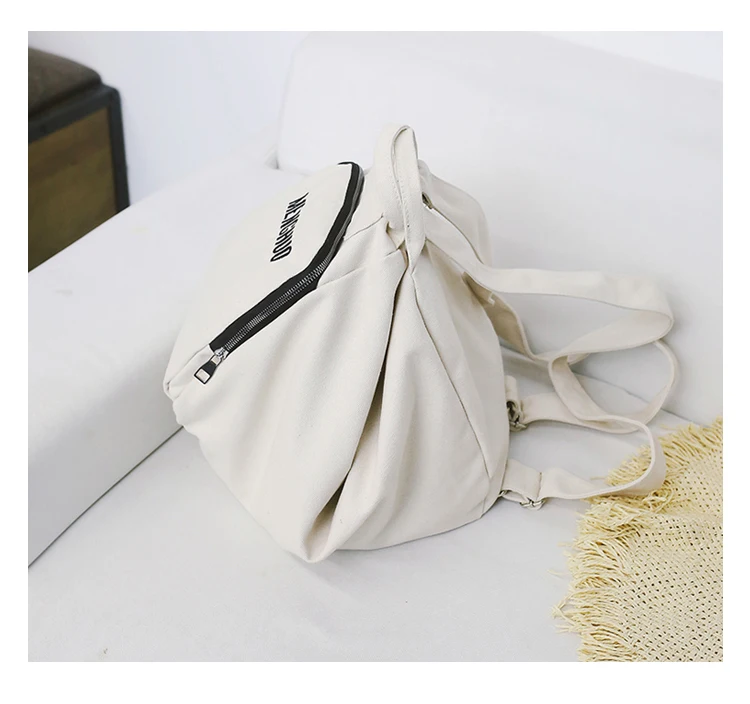 Menghuo Solid Color Multifunctional Bag Canvas Backpack Women Mochila School Bag for Travel Backpacks School Backpack for Girls (49)