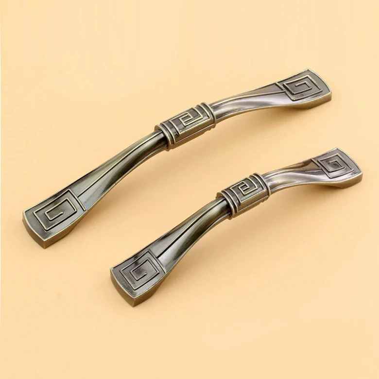 Vintage Kitchen Handle 1PCS Bronze Alloy Cabinet Drawer Wardrobe Closet Door Knob Pull Double Hole 96/128mm|Ручки шкафа| |