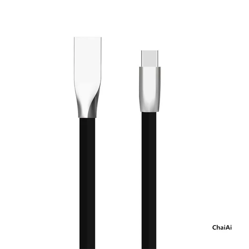 

Diamond Zinc Alloy Data charge Line Android Vision Phone Type-c Noodle black white rose blue USB charger fast Solid and durable
