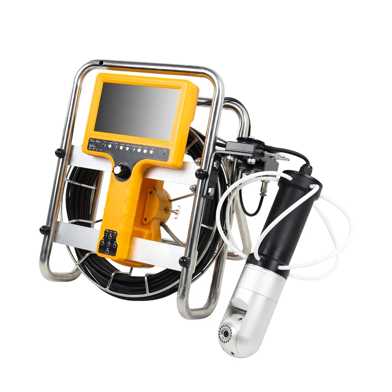 chimney video inspection Camera system with soft cable 70mm pan tilt rotation