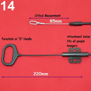 

Parachute Handle Recliner Release Cable 76cm Fits Lazy Boy / OKIN / BERILINE / LANE SOFA