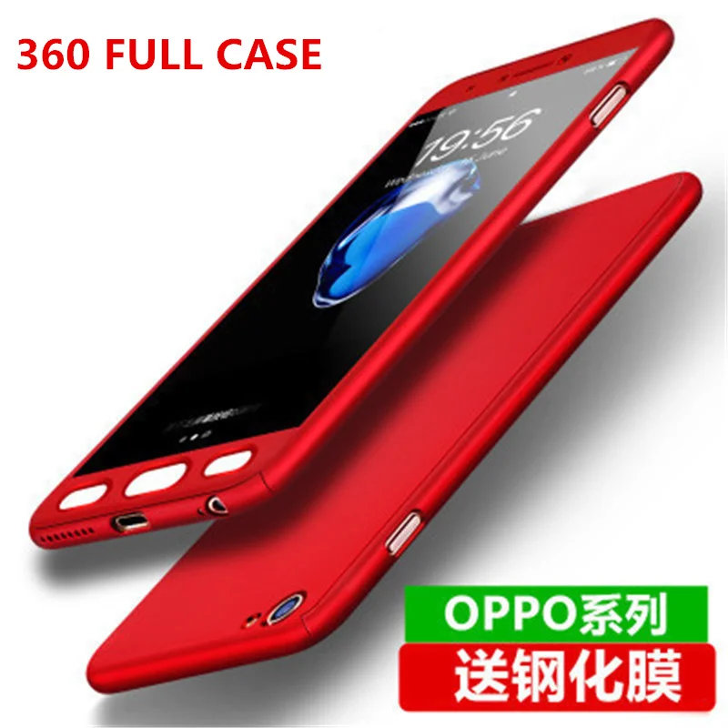 Для OPPO F5 A73 A53 A57 A59 A77 F3 A37 A33 Жесткий ПК 360 Полное покрытие защитный чехол с