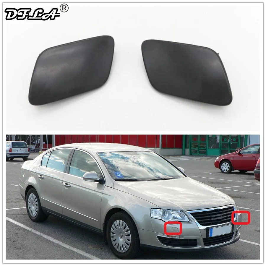 2 шт. для VW Passat B6 2006 2007 2008 2009 2010 2011 авто-Стайлинг переднего бампера крышка омывателя фар Кепки