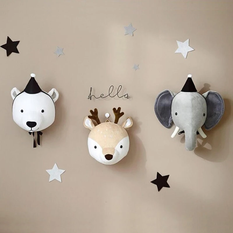 stuffed unicorn head wall decor