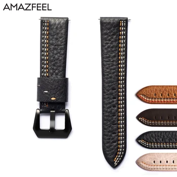 

Amazfeel Band for Original Xiaomi Huami Amazfit Stratos 2 Strap Leather Watch Band Amazfit 2 Pace Strap 22mm Samsung S3 Bracelet