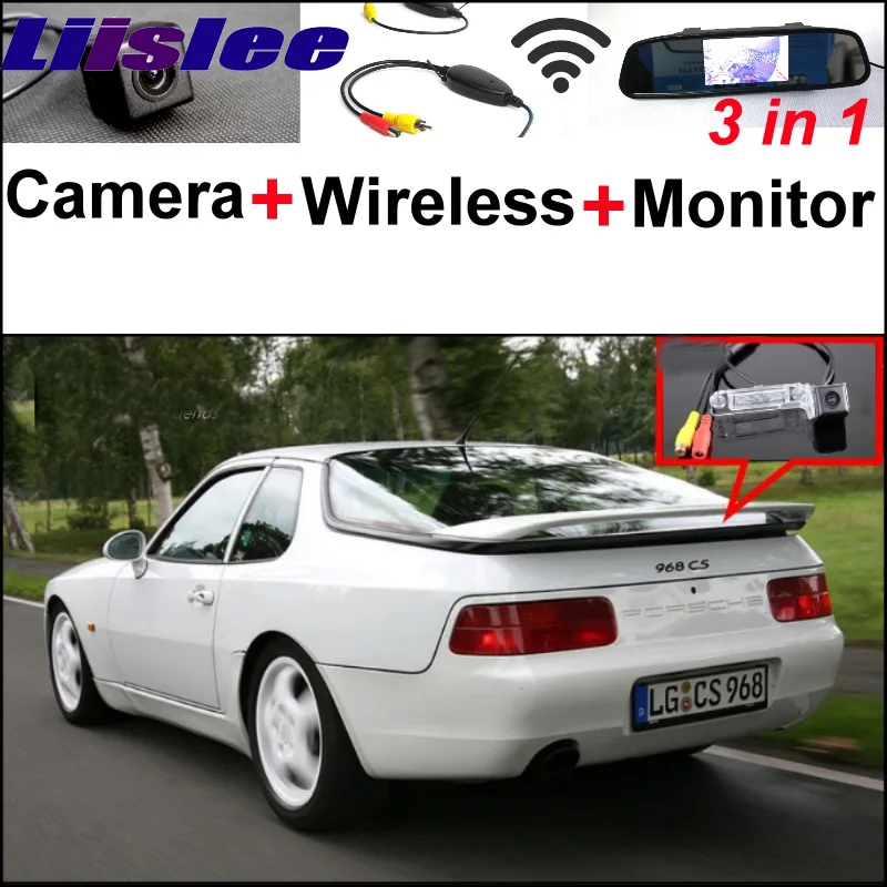 

3 in1 Special Rear View Camera + Wireless Receiver + Mirror Monitor Easy Back Up Parking System For Porsche 968 968C 1992~1995
