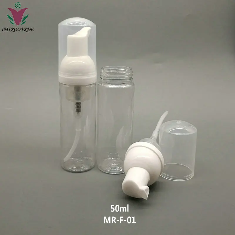 

Free Shipping 400pcs/lot 50ml PET clear soap dispenser foam pump plastic bottle 50ml foaming bottle