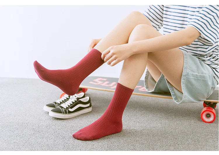 Женские свободные носки Harajuku японский хлопок носки уличная одежда Высокое качество модные рождественские подарки для женщин 3 пара/лот 15