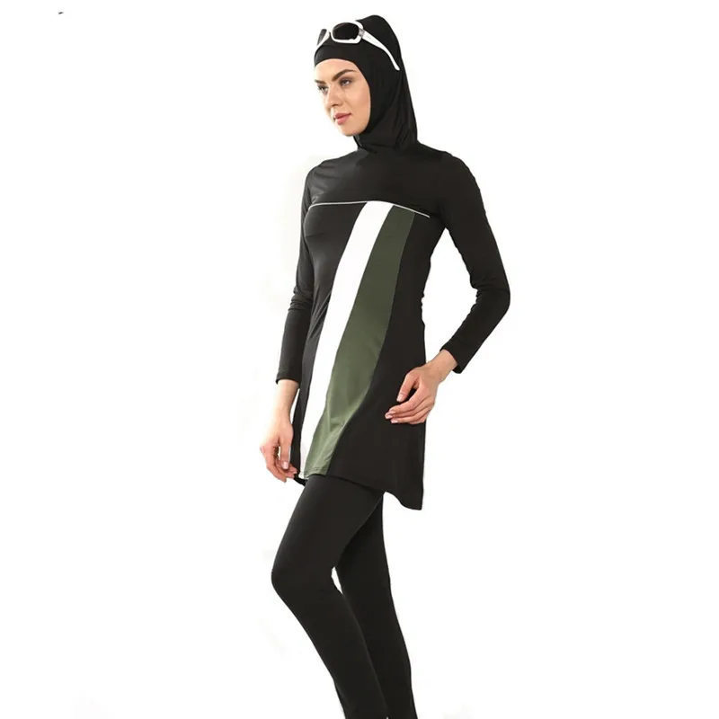 Женская одежда для плавания Lslam хиджаб-купальник женский купальник для плавания мусульманский для плавания одежда Буркини комплекты бикини ислам