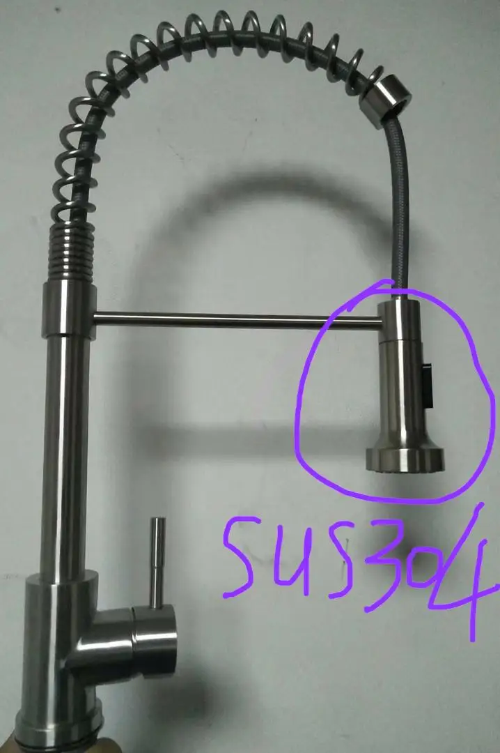 Нержавеющая сталь 304# зеркальная отделка кран Набор головка клиента кухонный опрыскиватель
