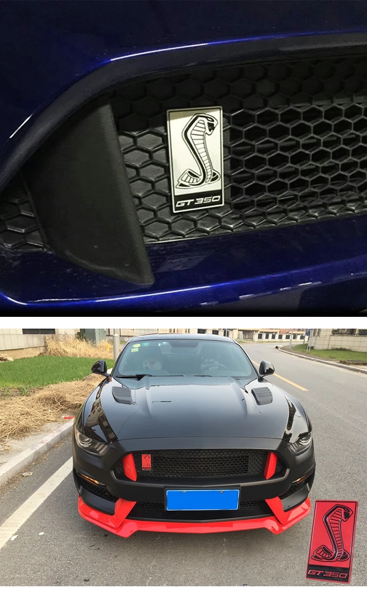 Подходит для Ford MUSTANG Cobra логотип автомобиля GT350 модифицированный Средний сетчатый