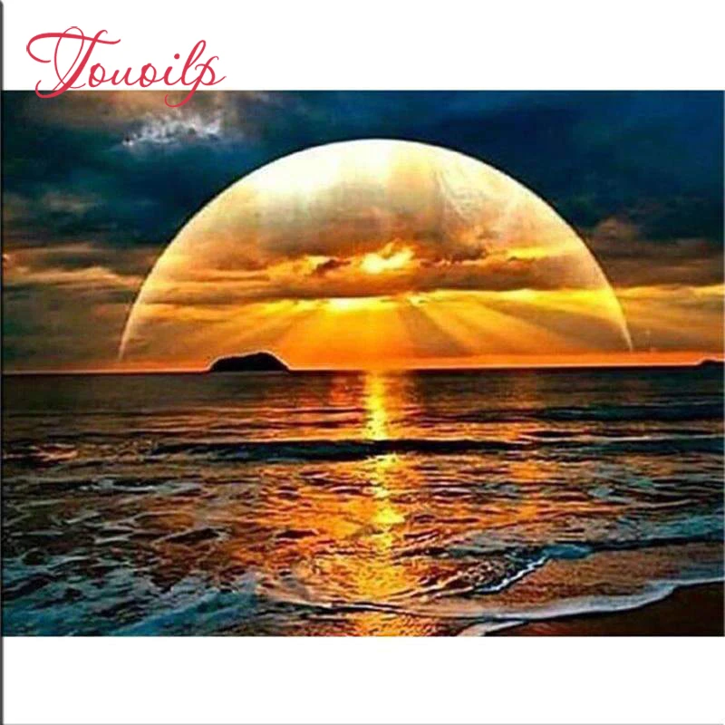 TOUOILP Full Square/Round Drill 5d DIY Diamond Painting&quotZonsondergang Horizon Zee&quotEmbroidery Cross Stitch Mosaic Home Decor Gift | Дом и