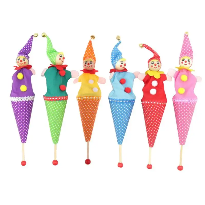 

1Pcs Retractable Smiling Clown Toy Hide & Seek Play Jingle Bell Baby Kids Telescopic Stick Plush Doll Funny Toy Random Color