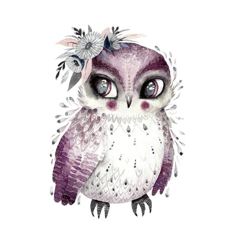 

Owl Clothing Stickers DIY Patches For Tshirt Sweater Iron-on Transfers A-level Washable Appliques Accessory Decoration