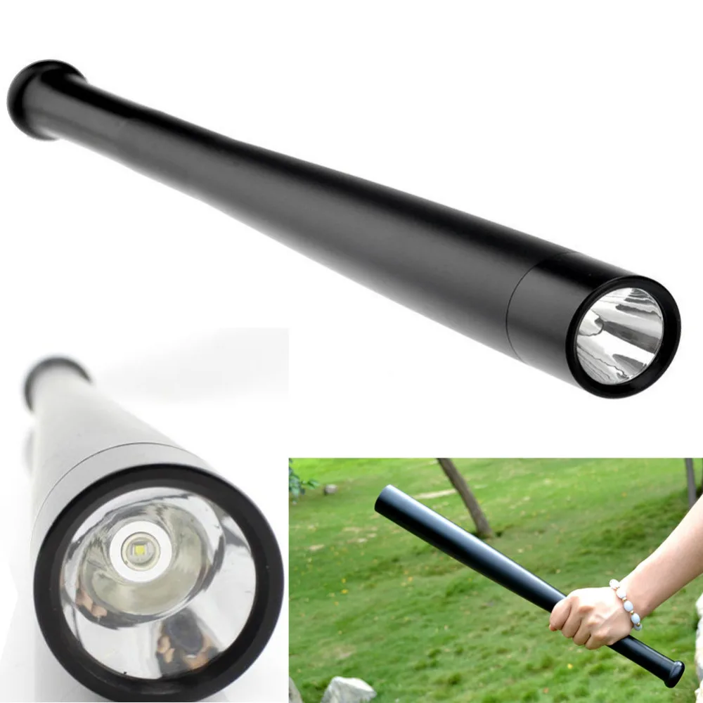 Светодиодный Q5 тяжелый металлический длинный Бейсбольный Летучая мышь флэш