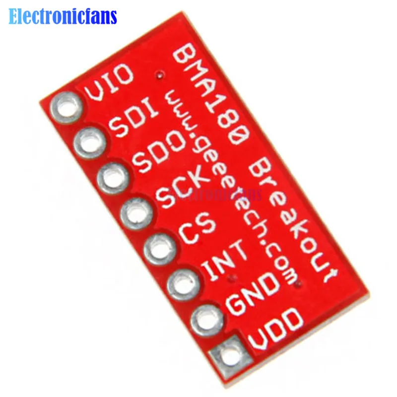 Bma180 digital three axis accelerometer sensor breakout ultra high spi