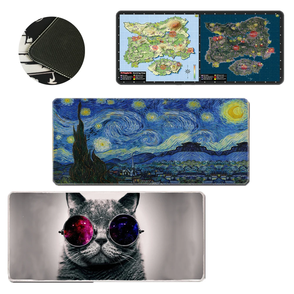 XL Size Extend Mousepad Print Soft Locked Edge Gaming Mat Pads For Trackball Laser Optical Mice 40x90cm Mats Wholesale