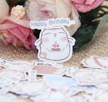 

40 pcs with my cute kitten expression home-made laptop stickers decal refrigerator skateboard graffiti toys