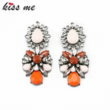 Новые стили KISS ME модные ювелирные изделия элегантные из смолы в виде капли воды завод серьги