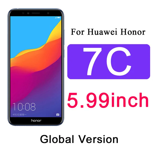 Стекло на Honor 7c для Huawei Honor 7A Pro AUM-AL29 7 A 5,4" 7C AUM-L41 5,7" 7C Pro защита экрана полное покрытие - Цвет: Honor 7C  5.99in