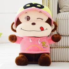 Monkey Cartoon Soft Animals Stuffed Plush Toys Pink Kids Doll Peluche Gigante Cute Pillow Baby Knuffel Graduation Gift 70G0362