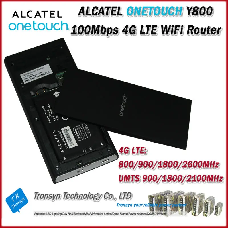 Самый дешевый аппарат не привязан к оператору сотовой связи LTE FDD 100 Мбит/с Alcatel Работает с любым оператором, One Touch Y800 4G беспроводной lte-роутер и 4G Мобильный точку доступа Wi-Fi