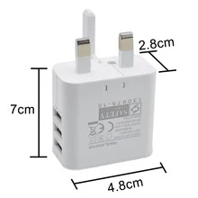 UK 3-Порты и разъёмы USB AC Мощность зарядное устройство с адаптером для путешествий для iPad Galaxy телефон/планшет подсветка для ПК маленькие белые туфли