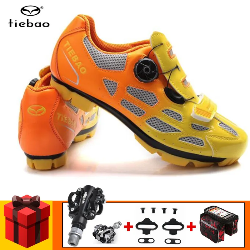 

Tiebao Cycling Shoes men add SPD Pedal sapatilha ciclismo mtb Mountain Bike Cycle Outdoor Bicycle sneakers superstar shoes women