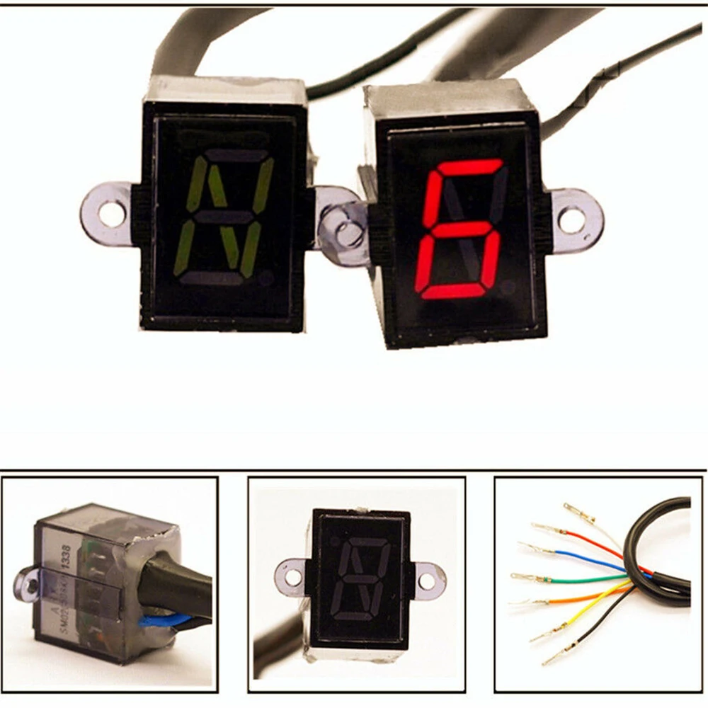 

Red LED Motorcycle Digital Gear Indicator Light N-6 Speed Shift Clutch Lever Motorcycle Display Gauge Universal 2019 Hot Sale