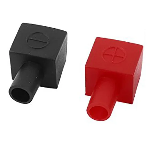 Car Battery Terminal Cover Soft Plastic Insulation Boot Sleeve Black
