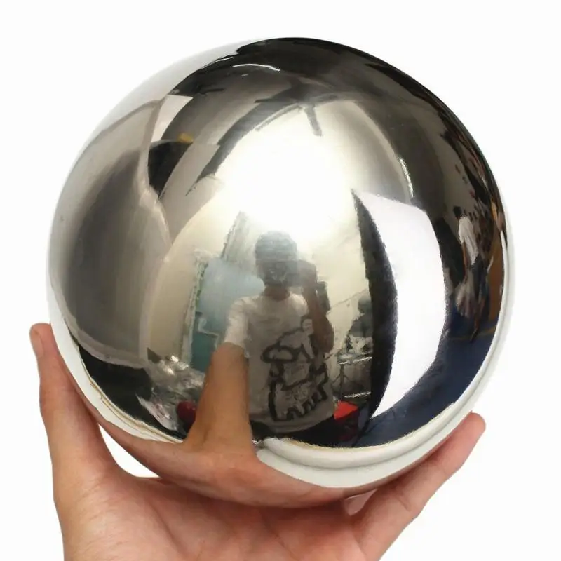 Нержавеющая полый стальной шар яркость зеркальный блеск Сфера полые шары садовые инструменты для дома шары украшение зеркальный шар