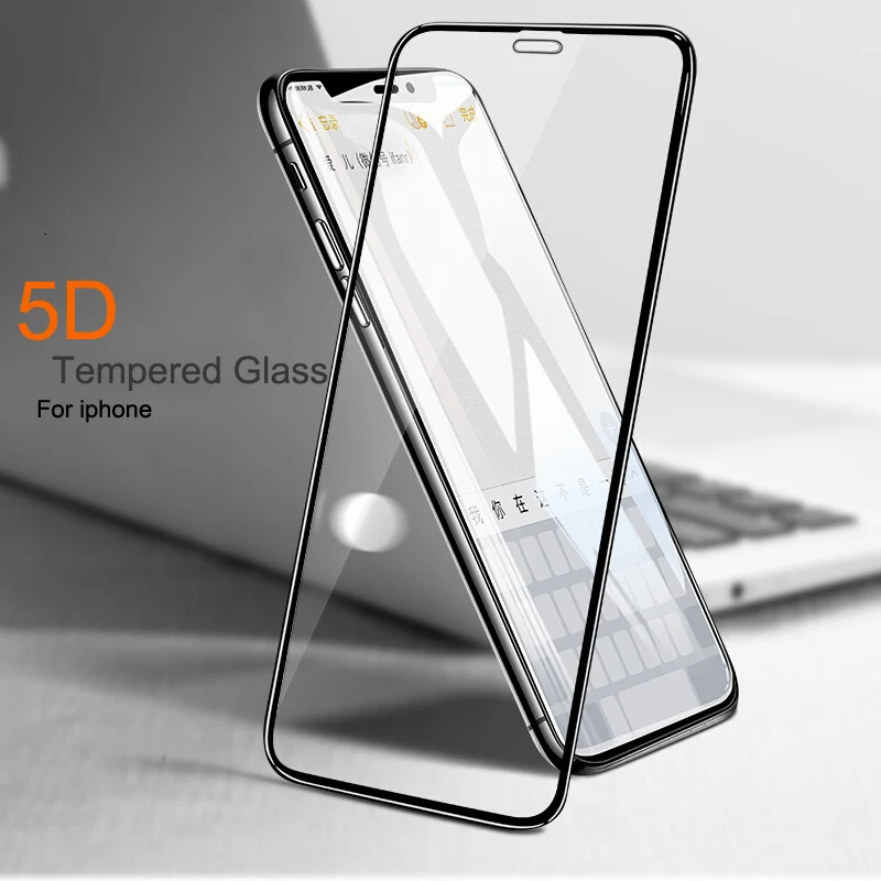 

5D Full Cover Edge Tempered Glass For iPhone 8 7 6 6S Plus Screen Protector For iPhone X Film Protection Glass