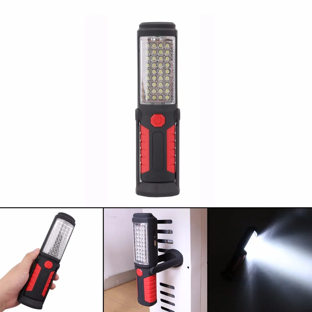 36+5LED COB LED Work light USB Rechargeable Flashlight Torch Lantern Camping Work Lamp Built-in Battery Magnet Hook