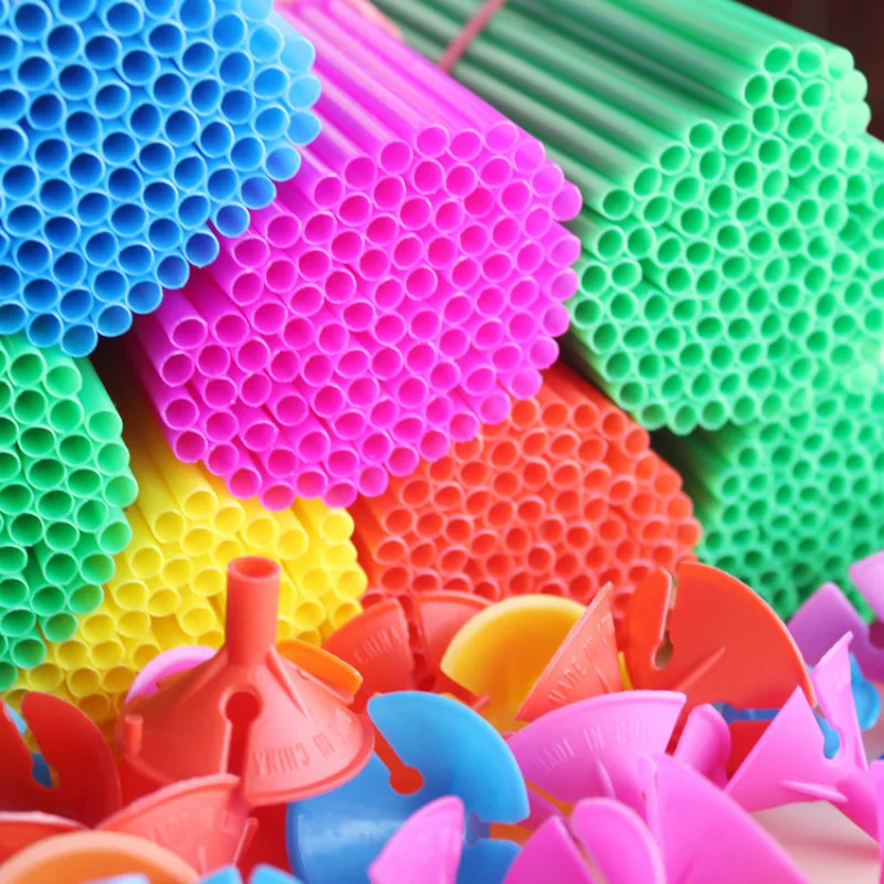

20pcs colorful 40cm Balloon Stick Pole Plastic Rods Holder Cup Birthday Party christmas Wedding Balloons Decoration Accessories
