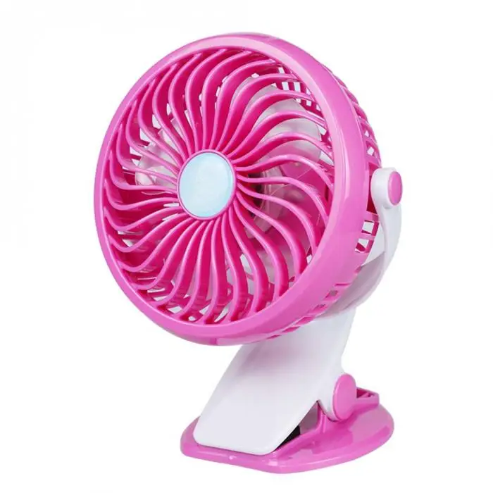 Модный Мини Портативный Вентилятор охлаждения с зажимом, USB Перезаряжаемый вентилятор для путешествий, прогулочных колясок, походов HY99 AU09