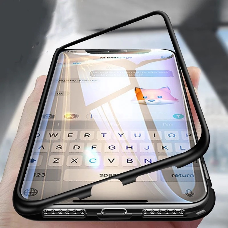 Phone for huawei Honor 8X MAX 9i 10 V10 Pay cover mate 20 Lite Pro 20x tempered glass magnet adsorption phone case |