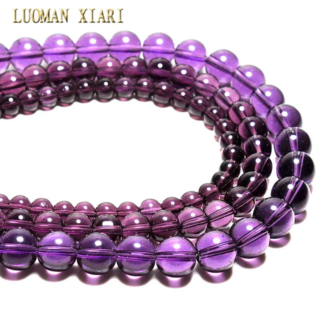 Buy Wholesale AAA+ Clear Deep Purple Crystal Round